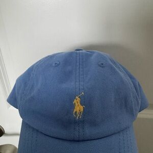 Toddler Polo by Ralph Lauren Light Blue Hat with Gold Logo